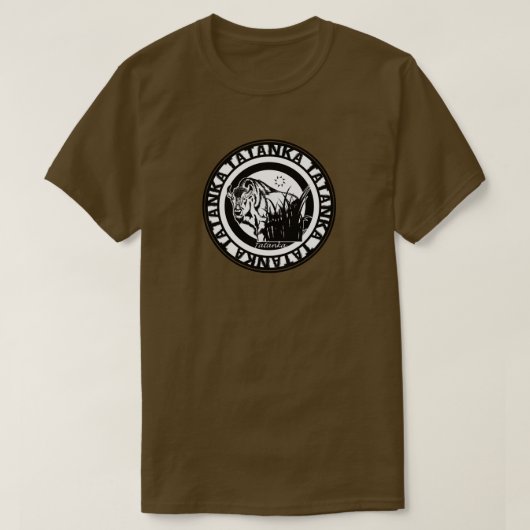 Tatanka (Büffel) Schwarzes u. Weiß 2 T-Shirt (Design vorne)