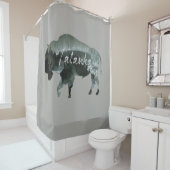 TATANKA BÜFFEL-TIER-NATUR LANDSCHAFTLICH DUSCHVORHANG (Beispiel)