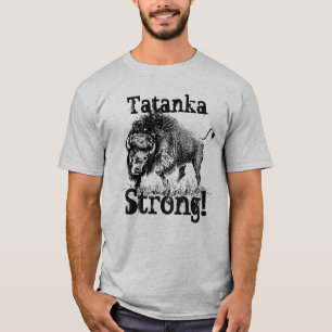 "Tatanka stark" mit amerikanischem Bison T-Shirt