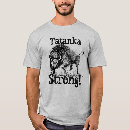 "Tatanka stark" mit amerikanischem Bison T-Shirt (Vorderseite)