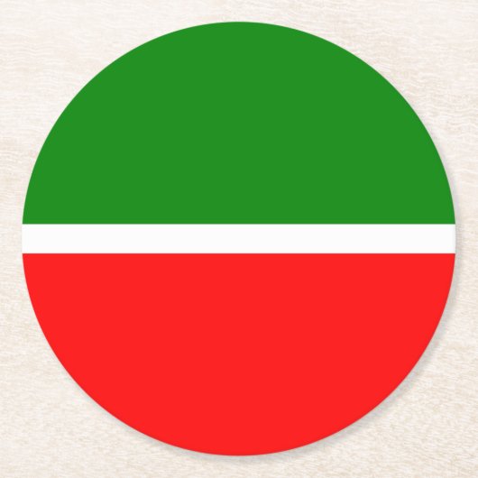 Tatarstan Runder Pappuntersetzer (Vorderseite)
