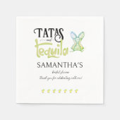 Tatas & Tequila Modernes Brautparty Fiesta Party Serviette (Vorderseite)