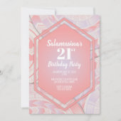 Tatau Cotton Candy Diamond Geburtstag Einladung (Vorderseite)