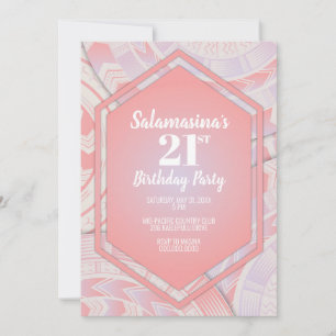 Tatau Cotton Candy Diamond Geburtstag Einladung