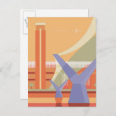 Tate Gallery und Millennium Bridge Postkarte (Vorne/Hinten)