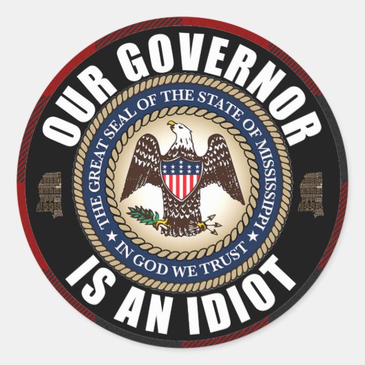 Tate Reeves ist ein Idiot Runder Aufkleber (Vorderseite)