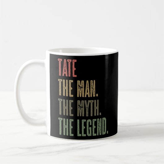 TATE the Man the Myth the LEGEND FUNNY Mens Boys Kaffeetasse (Links)