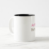 Taten-Dame, denken Chef Zweifarbige Tasse (Vorderseite Links)