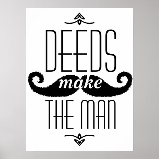 Taten machen den Mann Poster (Vorne)