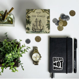 Taten nicht Worte inspirieren weißes Schwarz Aufkleber