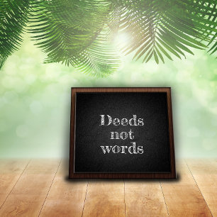 Taten nicht Worte kohleförderndes Poster