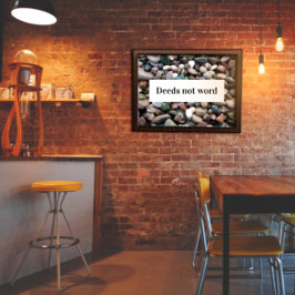 Taten ohne Wort inspirierendes Sprichwort Poster