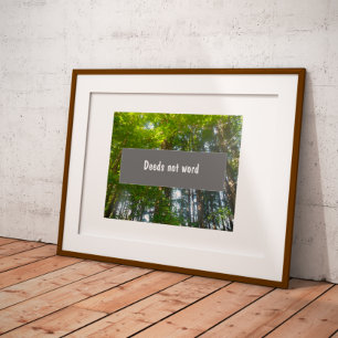 Taten ohne Wort-Sprichwort-Poster Poster