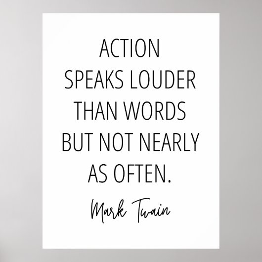 Taten sprechen lauter als Worte, aber.. Poster (Vorne)