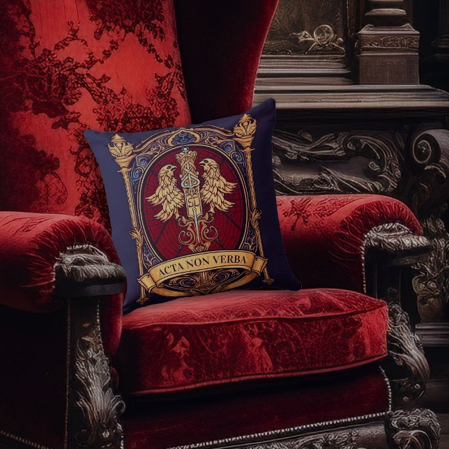 Taten sprechen lauter als Worte - Acta Non Verba Kissen (Von Creator hochgeladen)