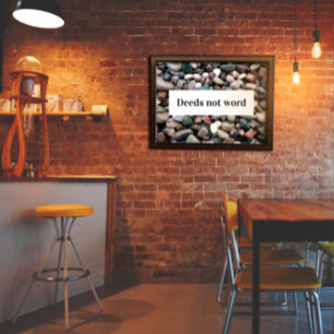 Taten statt Worte   inspirierendes Sprichwort  Poster