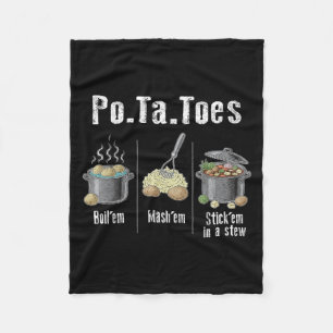 Täter Kartoffeln Funny Potato Boil Em Mash Em Stic Fleecedecke