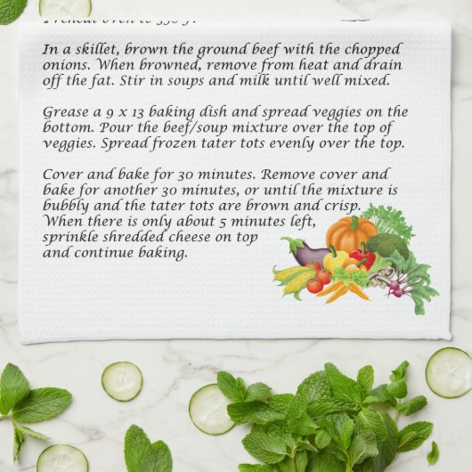 Tater Knirps Hotdish Handtuch (Gefaltet)