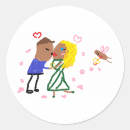Tater Swift und Travis Kale Kiss Runder Aufkleber