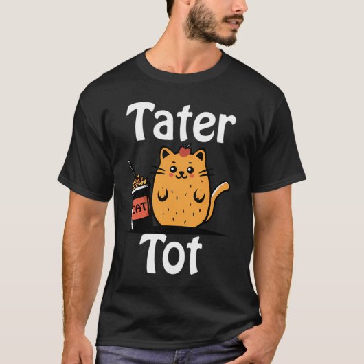 Tater Tot Katze T-Shirt (Vorderseite)