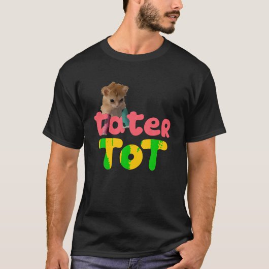 Tater Tot niedliche Katze T-Shirt (Vorderseite)