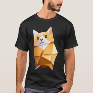 Tater Tot Orange Cat - Origami T-Shirt