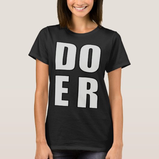 Täter Wird Motivation Inspiration Erledigen Männer T-Shirt (Vorderseite)