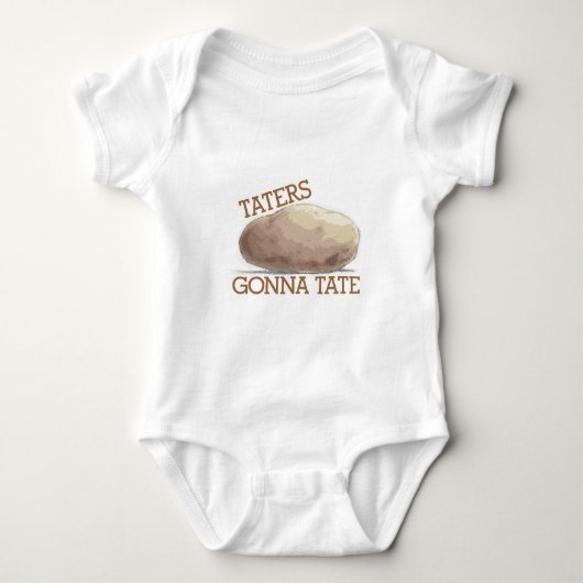 Taters, das zu Tate geht Baby Strampler (Vorderseite)