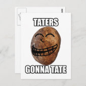 Taters Gonna Hate Postkarte (Vorne/Hinten)