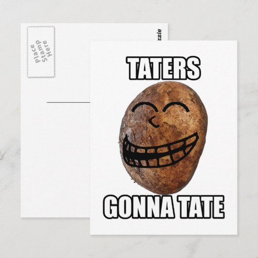 Taters Gonna Hate Postkarte (Vorne/Hinten)