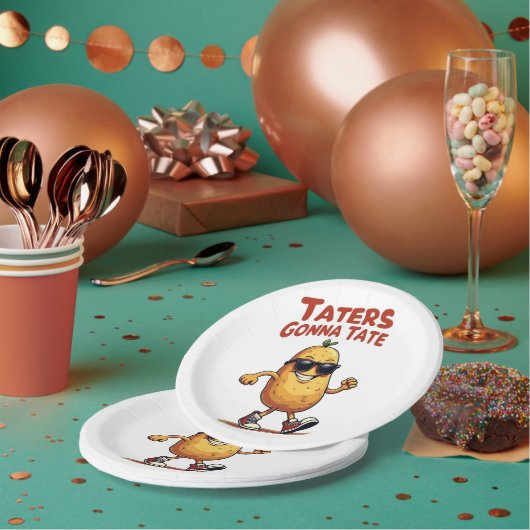 Taters Gonna Tate - Funny Potato Attitude Pappteller (Multi)