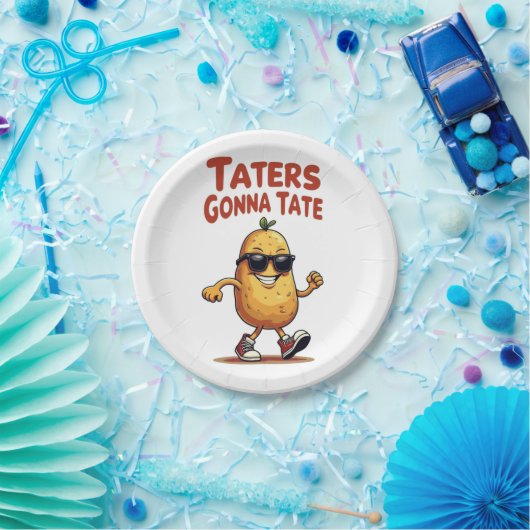 Taters Gonna Tate - Funny Potato Attitude Pappteller (Party)