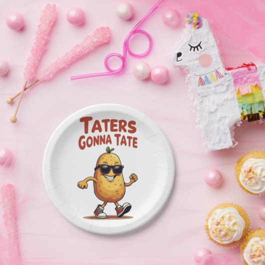 Taters Gonna Tate - Funny Potato Attitude Pappteller (Party)