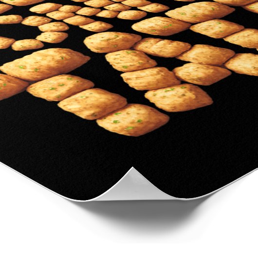 Taters Gonna Tate Funny Potato Tater Tot Feinschme Poster (Ecke)