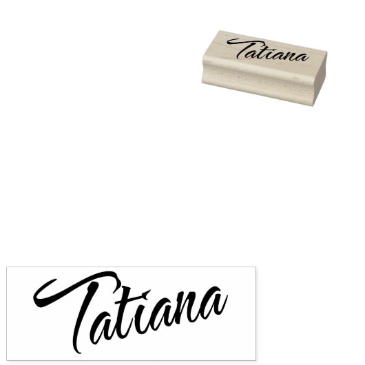 Tatiana Name Cursive Script Schriftart Gummistempel (Stempel)