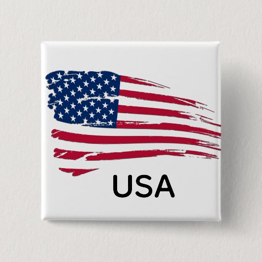 Tätige amerikanische Flagge Button (Vorderseite)