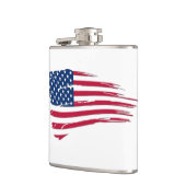 Tätige amerikanische Flagge Flachmann (Links)