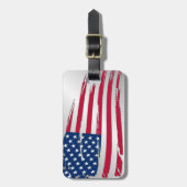 Tätige amerikanische Flagge Gepäckanhänger (Vorderseite vertikal)