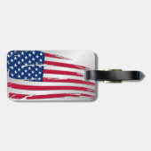 Tätige amerikanische Flagge Gepäckanhänger (Rückseite horizontal)