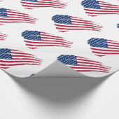 Tätige amerikanische Flagge Geschenkpapier (Ecke)