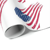 Tätige amerikanische Flagge Geschenkpapier (Rolleneckpunkt)