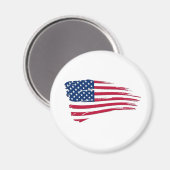 Tätige amerikanische Flagge Magnet (Vorderseite/Rückseite)