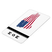 Tätige amerikanische Flagge Magnet (Linke Seite)