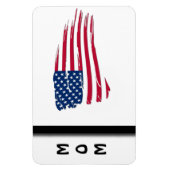 Tätige amerikanische Flagge Magnet (Vertikal)
