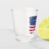Tätige amerikanische Flagge Schnapsglas (Links)