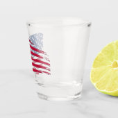 Tätige amerikanische Flagge Schnapsglas (Rechts)