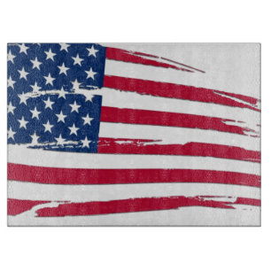 Tätige amerikanische Flagge Schneidebrett