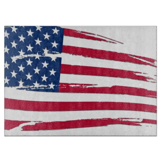 Tätige amerikanische Flagge Schneidebrett (Vorderseite)