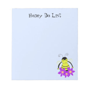 Tätige Bienen-Honey-To-Do-Liste Notizblock
