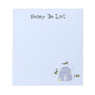 Tätige Bienen-Honey-To-Do-Liste Notizblock